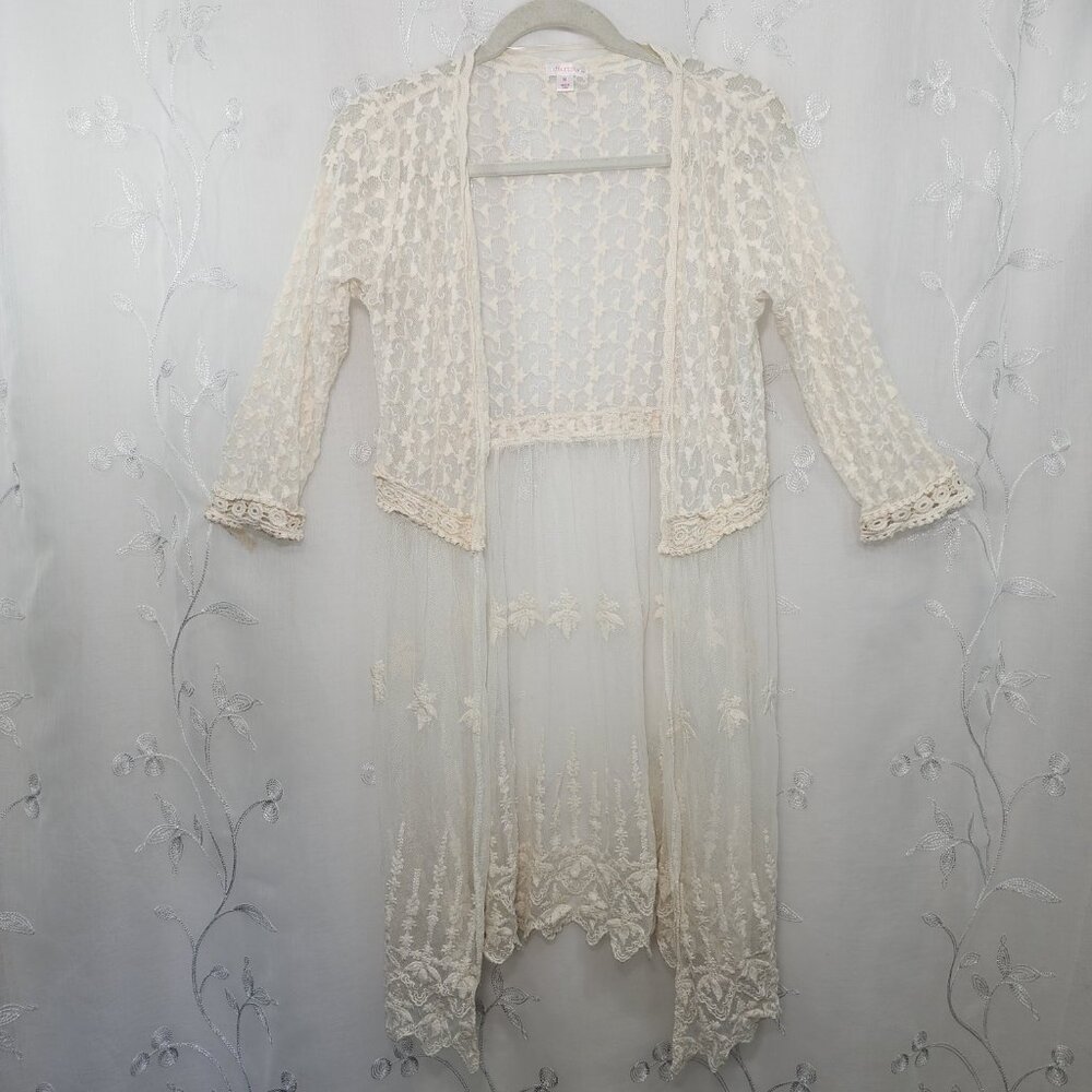Lace, Open Front, Cardigan/Cover-up - Picture 7 of 8